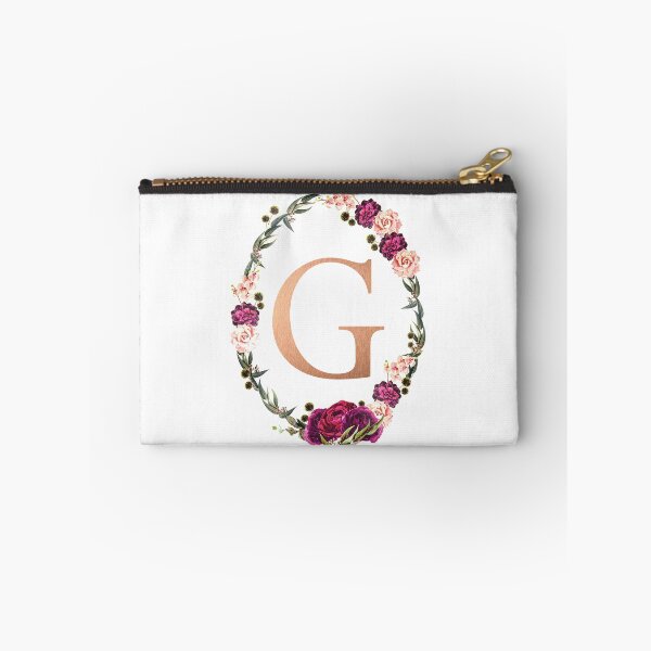 Artikelvorschau, Blumengoldmonogramm „G“ entworfen und verkauft von PAPERPLAN.