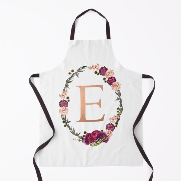 Item preview, Floral Gold Monogram ‘E’ designed and sold by PAPERPLAN.