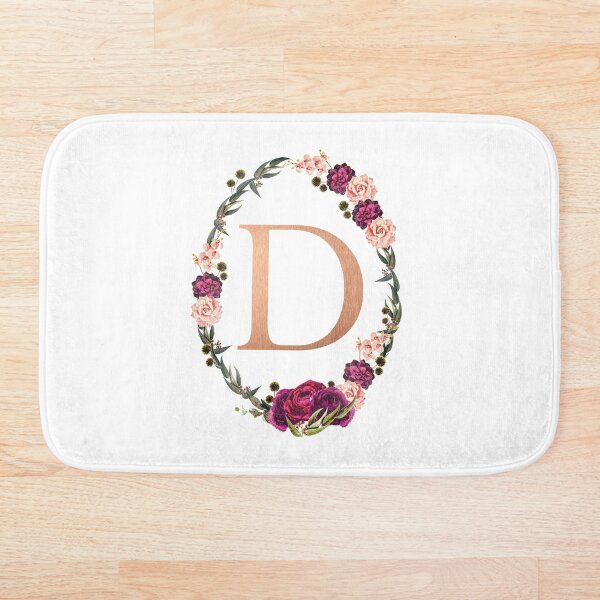 Aperçu de l'œuvre Monogramme or floral «D» créée et vendue par PAPERPLAN.