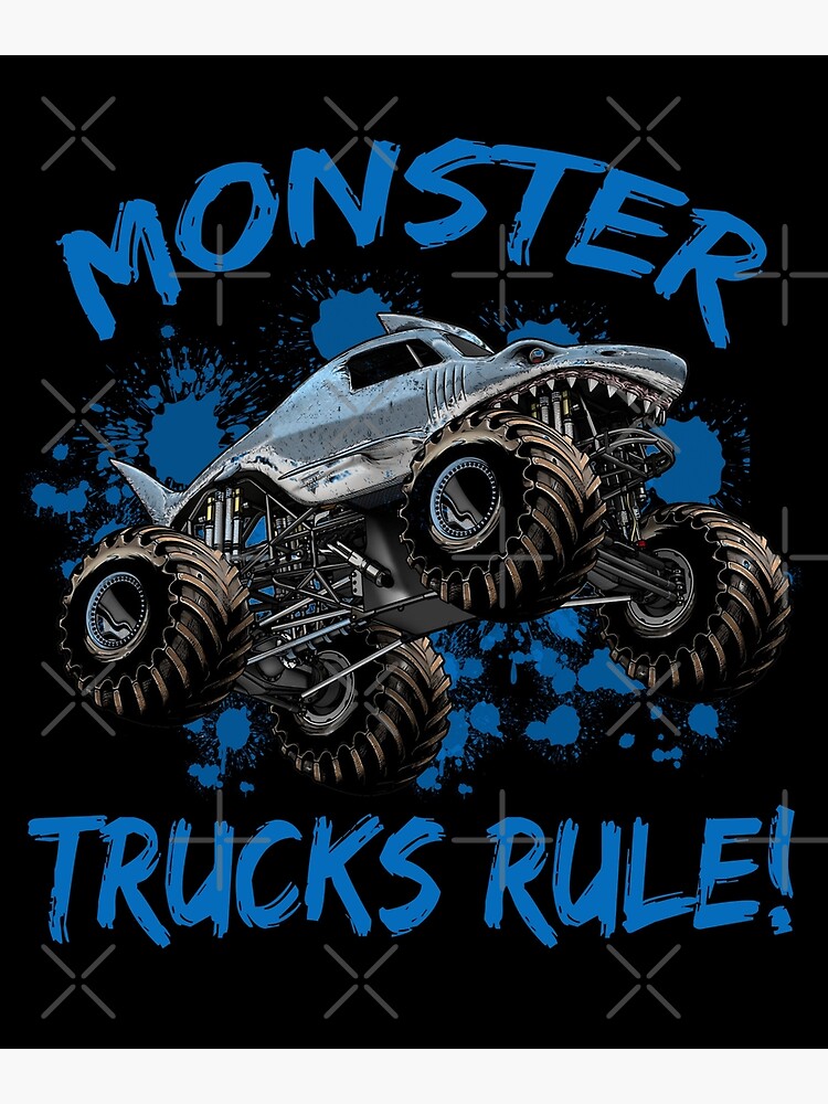 Discover Monster Trucks Rule I love Monster Trucks Monster Truck Gift Premium Matte Vertical Poster