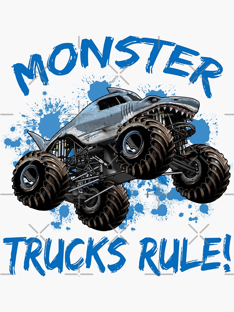 Cute blue monster truck cartoon illustration stainless steel water