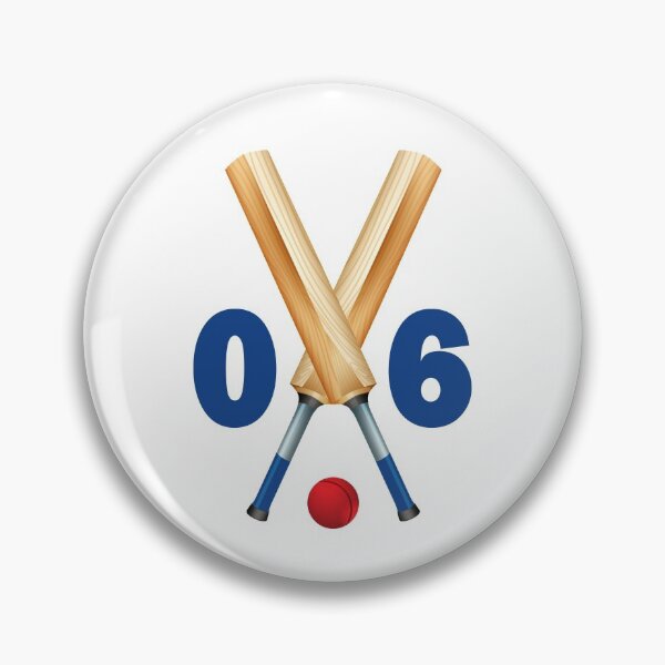 Item preview, Cricket number 06 - six with bats and ball designed and sold by AllShirts21.