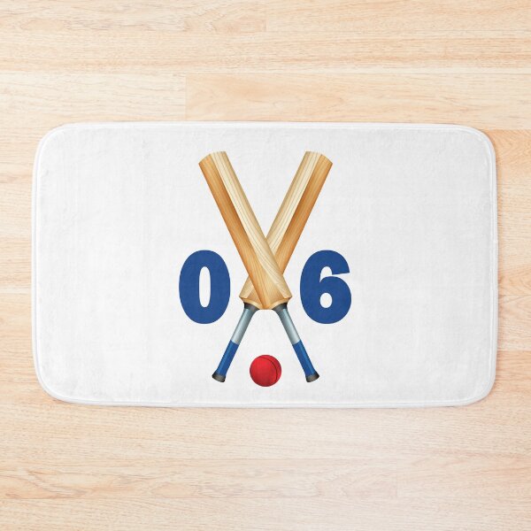 Item preview, Cricket number 06 - six with bats and ball designed and sold by AllShirts21.