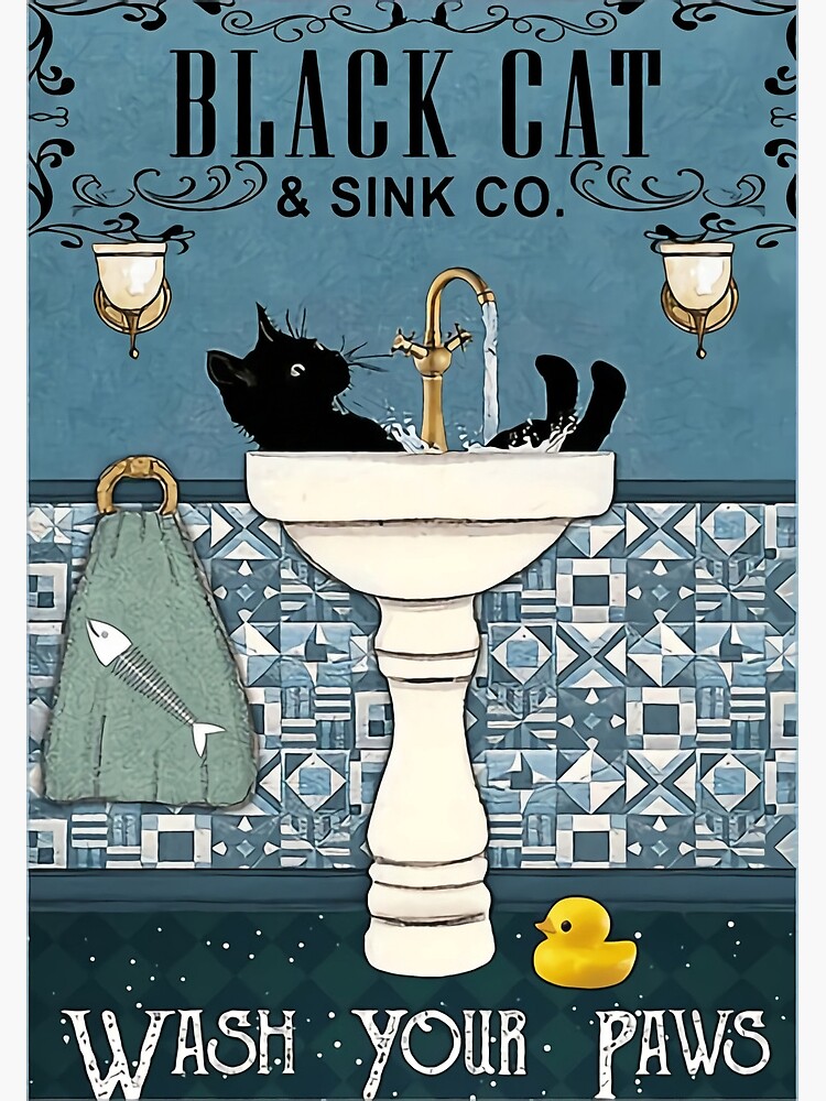 Black Cats wash your paws by rayc-truitt