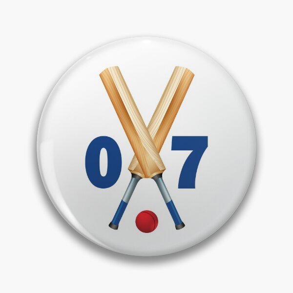 Item preview, Cricket number 07 - seven with bats and ball designed and sold by AllShirts21.