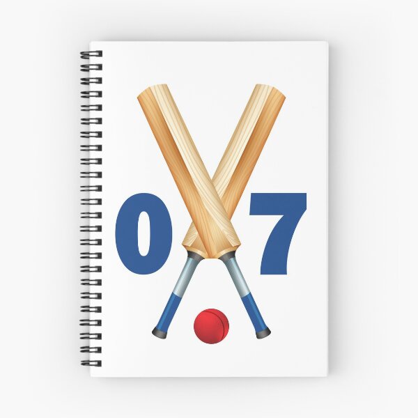 Item preview, Cricket number 07 - seven with bats and ball designed and sold by AllShirts21.