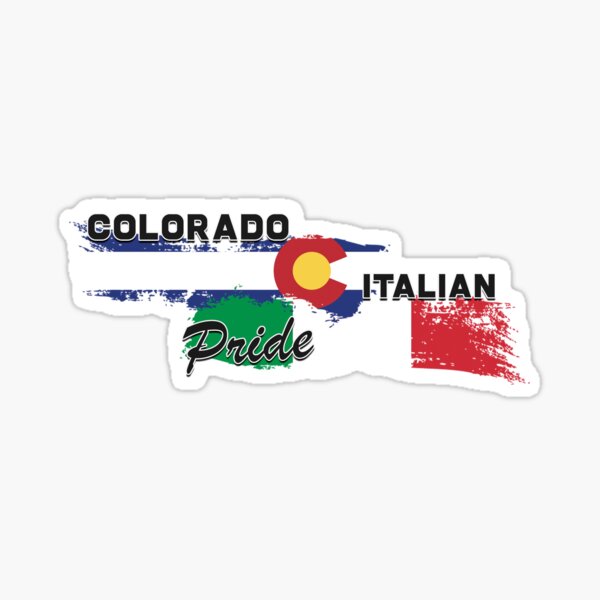 Colorado Italian Pride (Black Text) Sticker