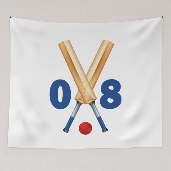 Item preview, Cricket number 08 - eight with bats and ball designed and sold by AllShirts21.