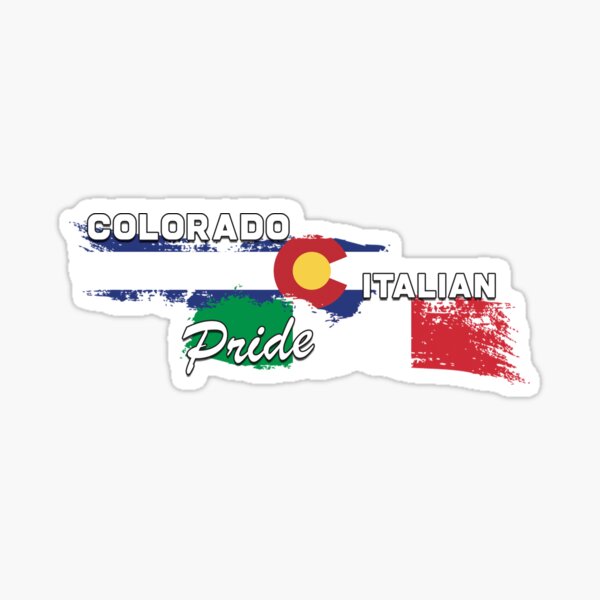 Colorado Italian Pride (White Text) Sticker