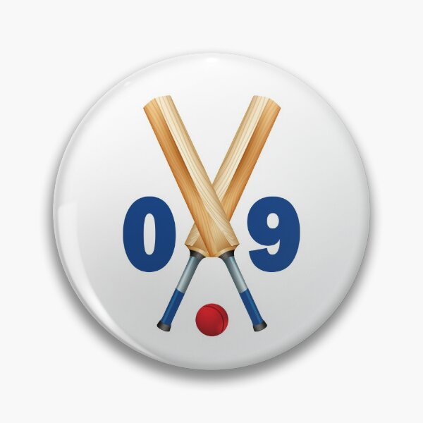 Item preview, Cricket number 09 - nine with bats and ball designed and sold by AllShirts21.
