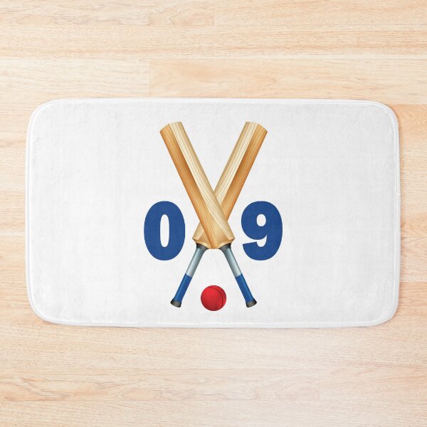 Item preview, Cricket number 09 - nine with bats and ball designed and sold by AllShirts21.