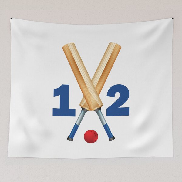 Item preview, Cricket number 12 - twelve with bats and ball designed and sold by AllShirts21.