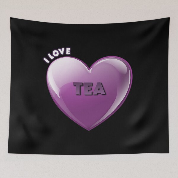 Item preview, I love Tea glossy purple Heart designed and sold by mimi-and-dodo.