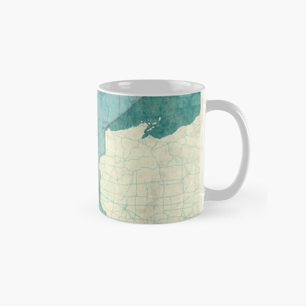 Minnesota State Map Blue Vintage Classic Mug