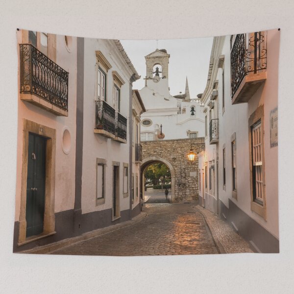 Item preview, Charming Faro Algarve Portugal - Arco da Vila Old City Gate at Dusk designed and sold by Georgia Mizuleva.