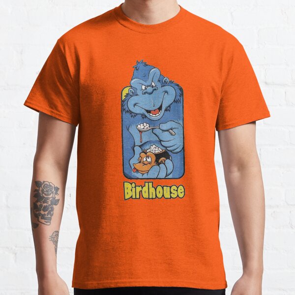 Monkey brains, birdhouse skateboard t shirt design. Classic T-Shirt