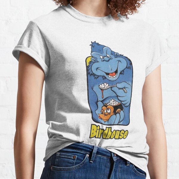 Monkey brains, birdhouse skateboard t shirt design. Classic T-Shirt