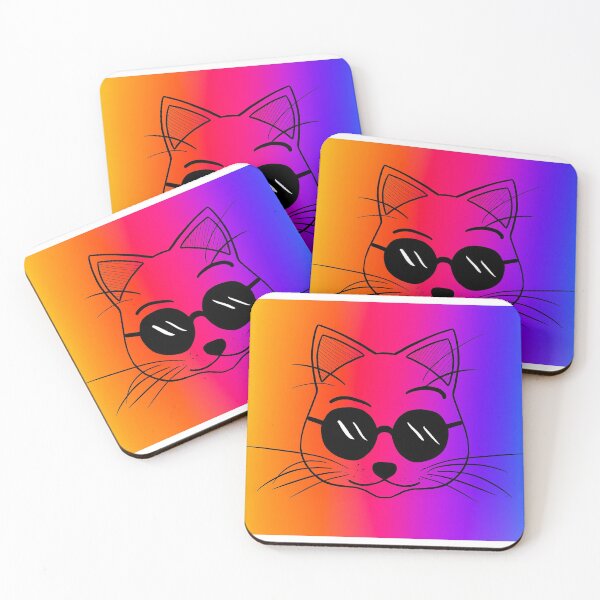 Item preview, Cat Emoji Sunglasses Rainbow designed and sold by Laaara1909.