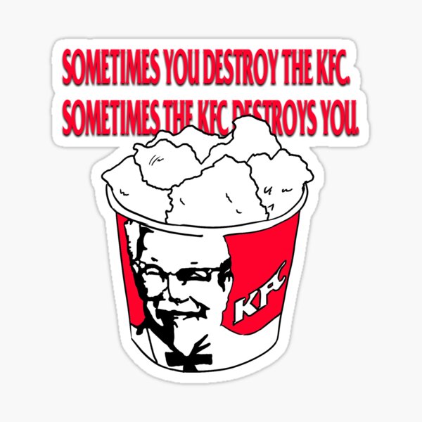 Kfc Meme Stickers Redbubble - kfc decal roblox