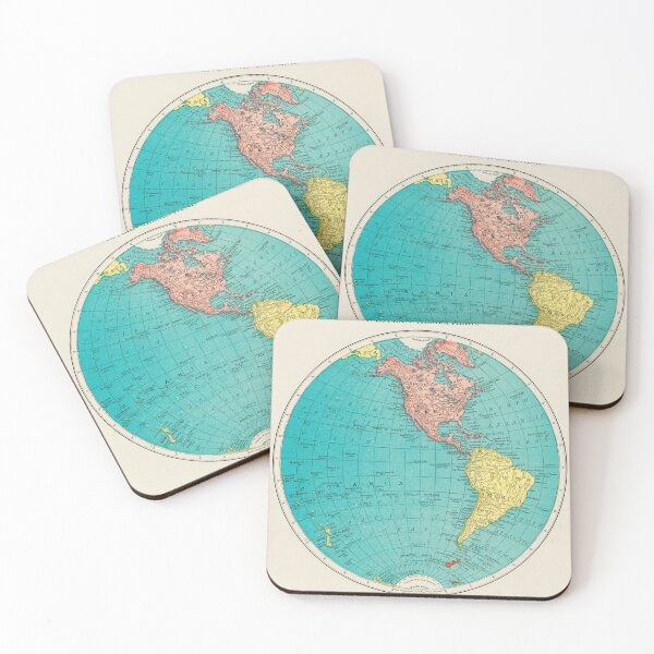 Item preview, Vintage World Atlas Map Western Hemisphere designed and sold by conceptDVS.