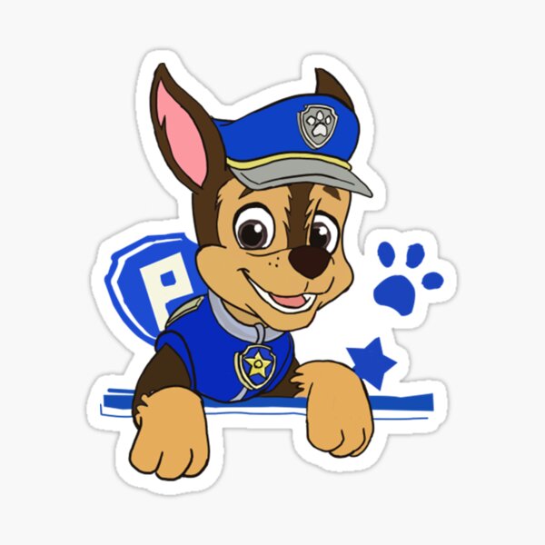 "Chase Paw Patrol Cute Chase" Sticker by Liescarpentier Redbubble