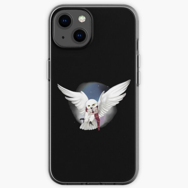 Hibou blanc neige Coque souple iPhone