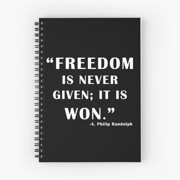Item preview, Freedom is won Quote - A. Philip Randolph designed and sold by ArtOfRebellion.