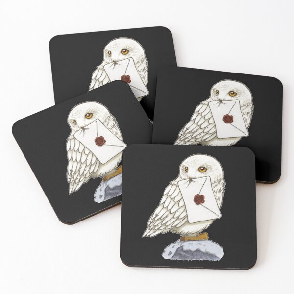 White Owl Coasters (Set of 4)