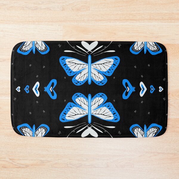 Item preview, STARRY NIGHT - SYMMETRICAL BLUE AND WHITE BUTTERFLIES designed and sold by TYNEY92.