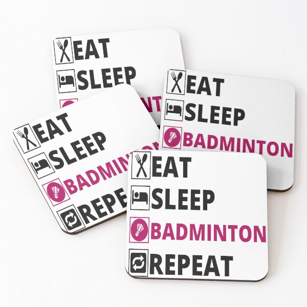 Item preview, Eat sleep badminton repeat designed and sold by Apoorv Choudhary.