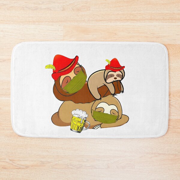 Item preview, Stacked Sloth Beer Oktoberfest face mask designed and sold by gigipl7.