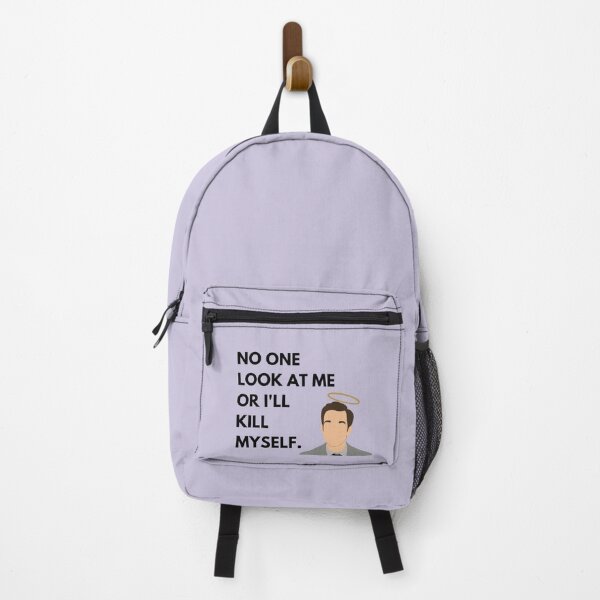 Item preview, John Mulaney Halo Quote Purple - "No one look at me or I'll kill myself" designed and sold by Kristin Orsi.