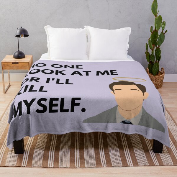 Item preview, John Mulaney Halo Quote Purple - "No one look at me or I'll kill myself" designed and sold by Kristin Orsi.