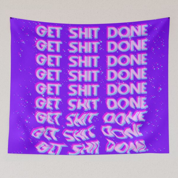 Item preview, get shit done- vaporwave aaesthetic designed and sold by WanderAesthetic.