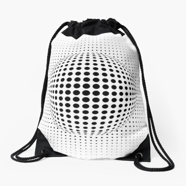 Psychedelic Art, Psychedelia, Psychedelic Pattern, 3d illusion Drawstring Bag