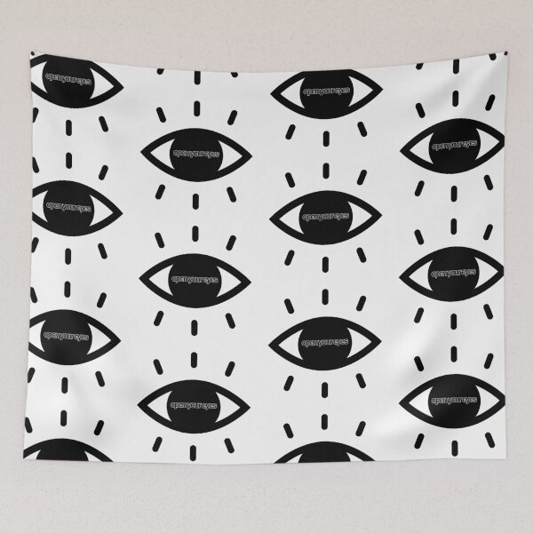 Item preview, Minimal open your eyes typography with eye black and white minimal illustration  designed and sold by Kvyom.