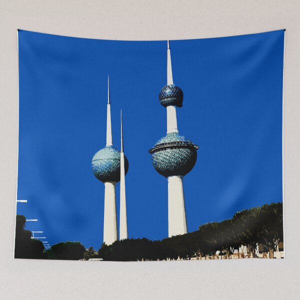 Item preview, View of Kuwait Iconic Landmark Towers in Kuwait designed and sold by ShopieHome.
