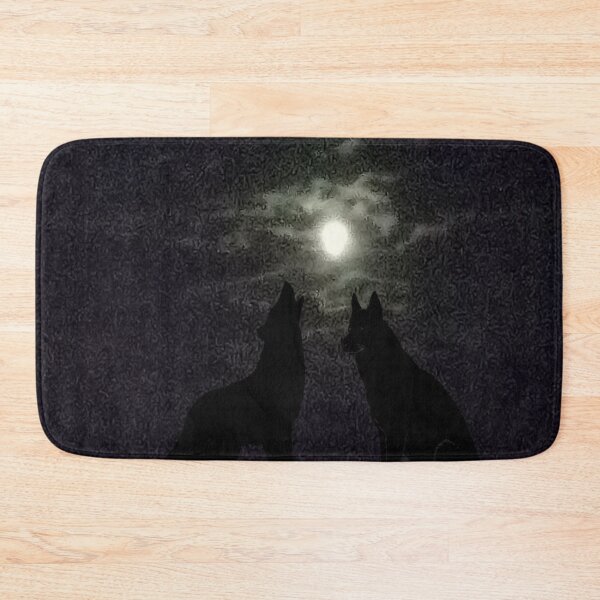 Item preview, coyotes and the moon designed and sold by BellsPainting.