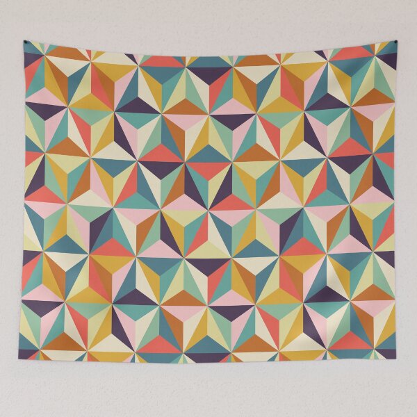 Item preview, seamless geometric retro pattern designed and sold by Art JSMY.