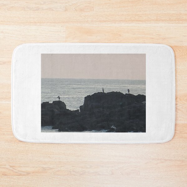 Item preview, Migratory birds resting on rocks in the sea at sunrise on the jeju  island sea in Korea. designed and sold by human8891.