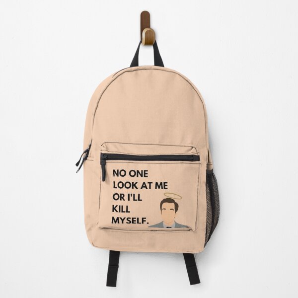 Item preview, John Mulaney Halo Quote Orange - "No one look at me or I'll kill myself" designed and sold by Kristin Orsi.