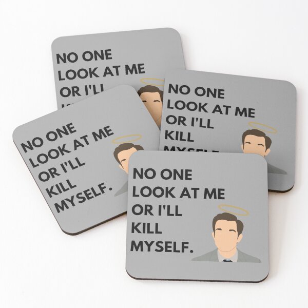 Item preview, John Mulaney Halo Quote Gray - "No one look at me or I'll kill myself" designed and sold by Kristin Orsi.