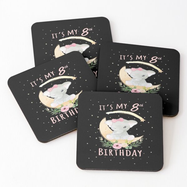 Item preview, It's My 8th Birthday Princess Girl 8 Years Old Elephant graphic designed and sold by Grabitees.