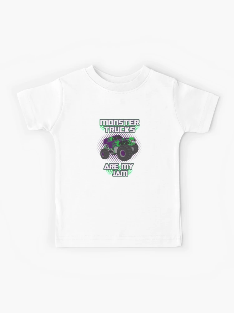 Monster Trucks Are My Jam Toddler Long Sleeve T-shirt Print Kids' T-shirt  Themed Long Sleeve Tee 