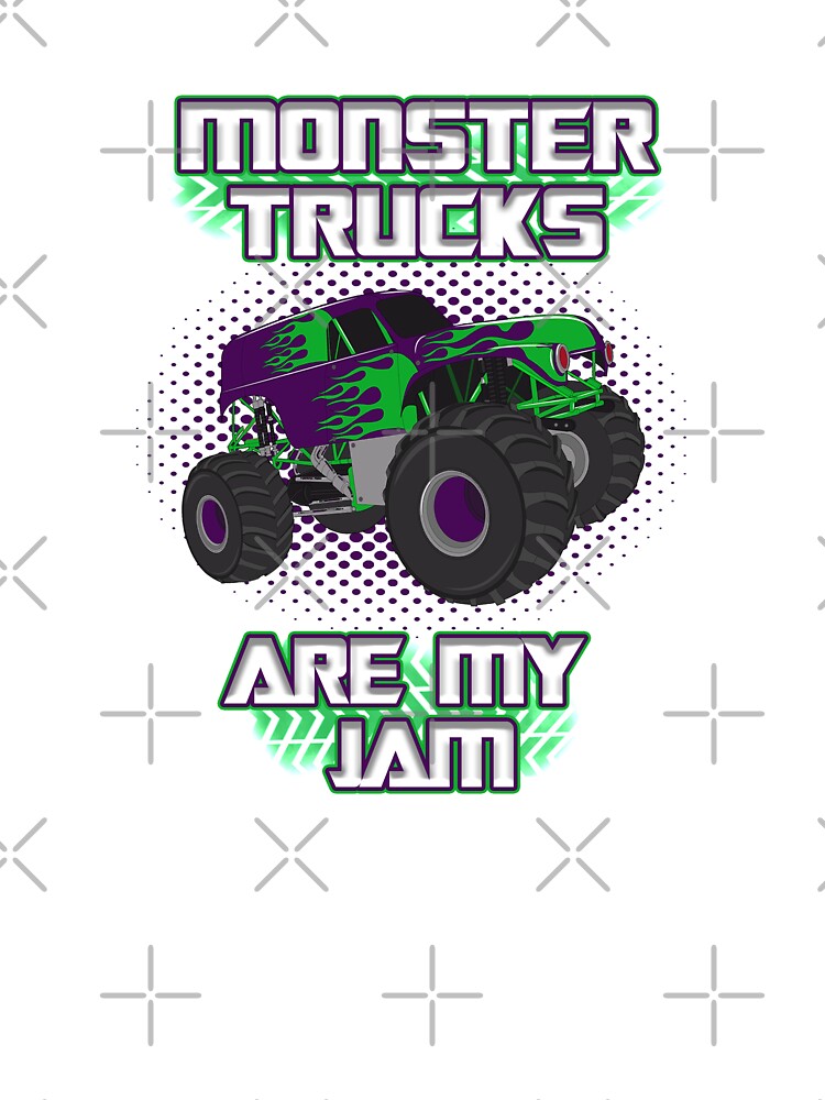 Monster Trucks Are My Jam Toddler Long Sleeve T-shirt Print Kids' T-shirt  Themed Long Sleeve Tee 