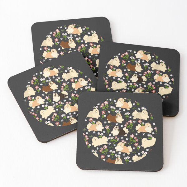 Item preview, Havanese Dog and Flowers - Black designed and sold by Lulupainting.
