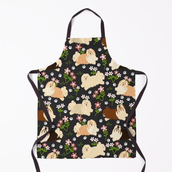 Item preview, Havanese Dog and Flowers - Black designed and sold by Lulupainting.