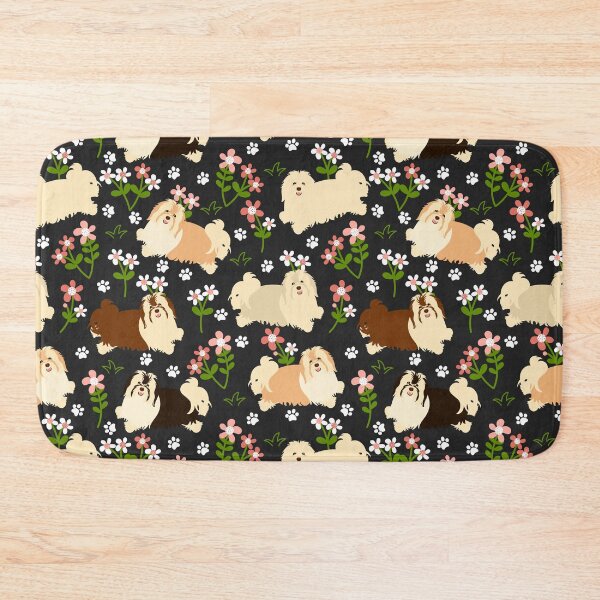 Item preview, Havanese Dog and Flowers - Black designed and sold by Lulupainting.