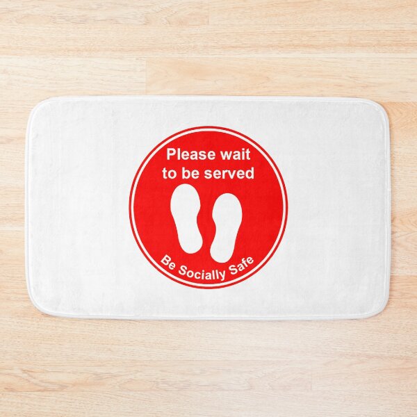 Item preview, Covid-19 signs 'Please wait to be served' designed and sold by timothybeighton.