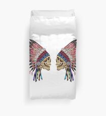 indian skull Duvet Cover